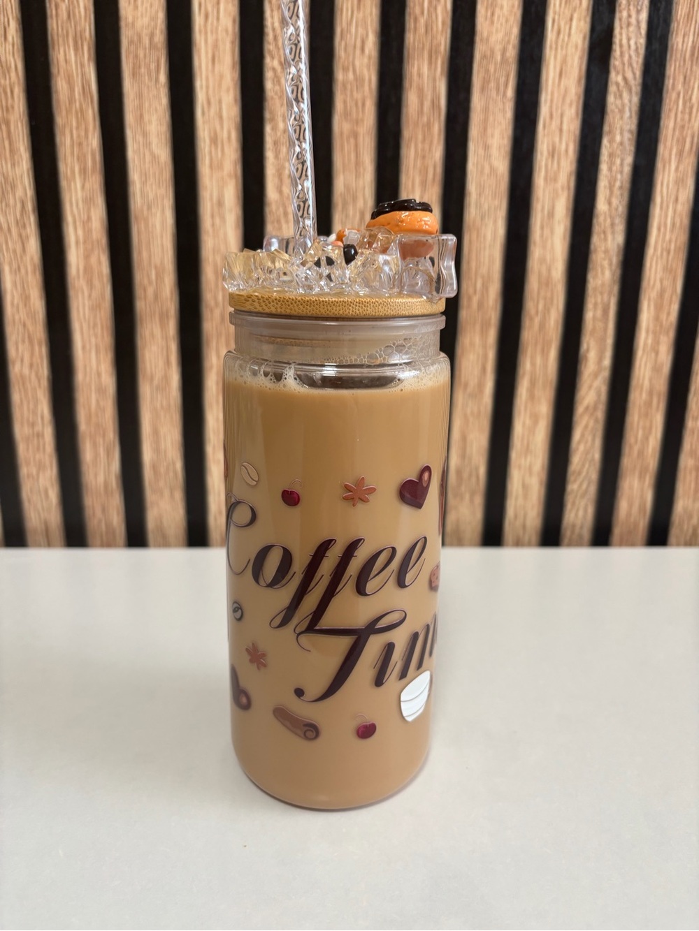 Coffee Time Insulated Tumbler - Beige